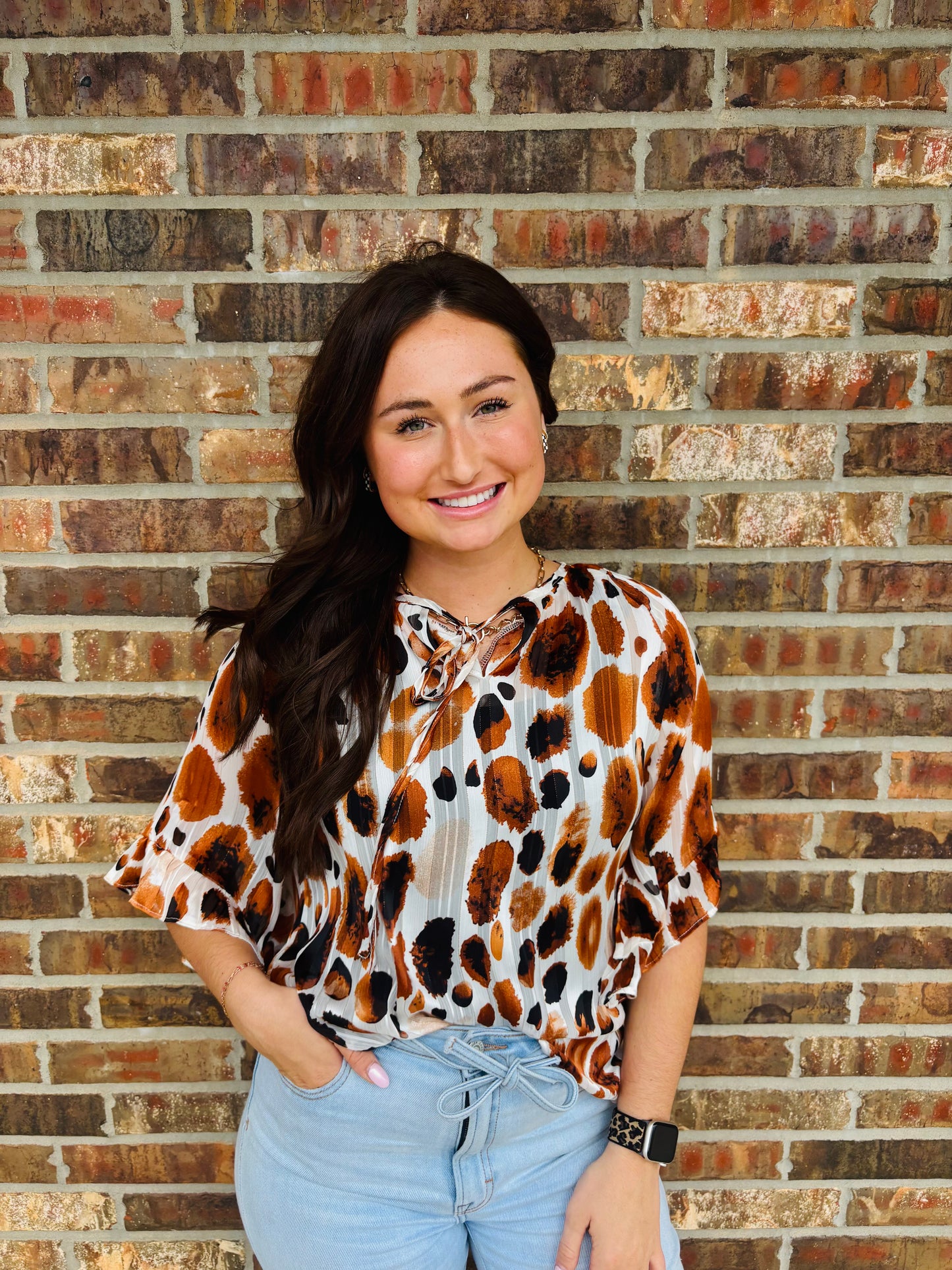 Caroline Metallic Top