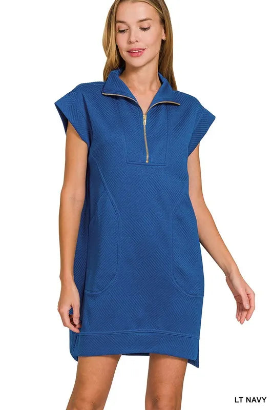 max knit mini dress Zenana Textured Knit Jacquard Quarter Zipper Mini Dress – Sparkled Leopard  Boutique
