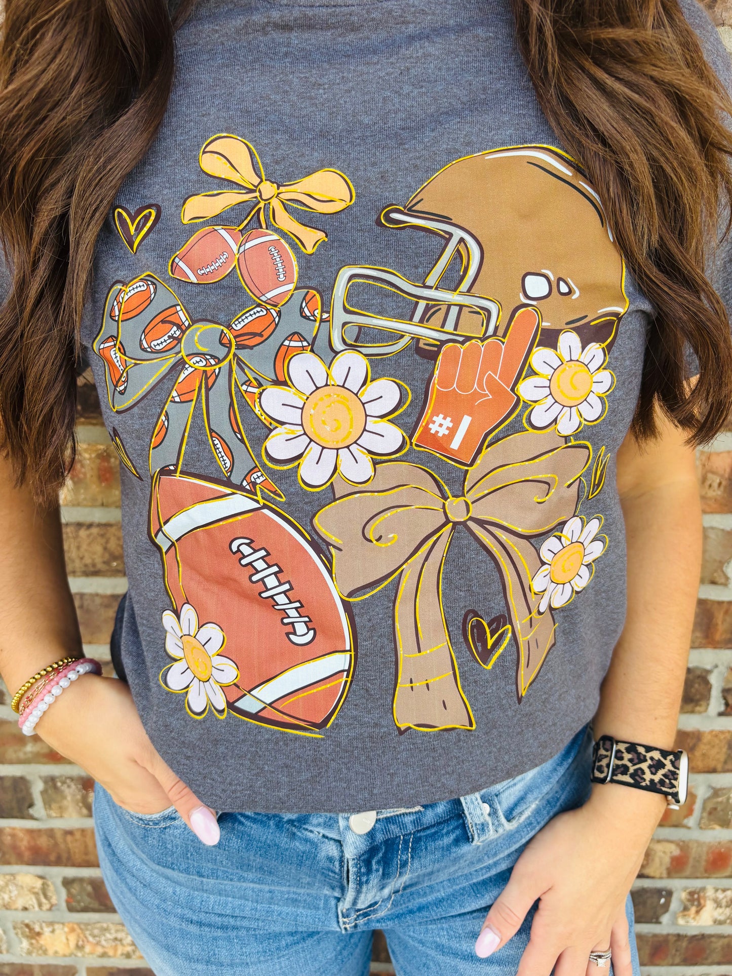 Football Szn & Bows Tee