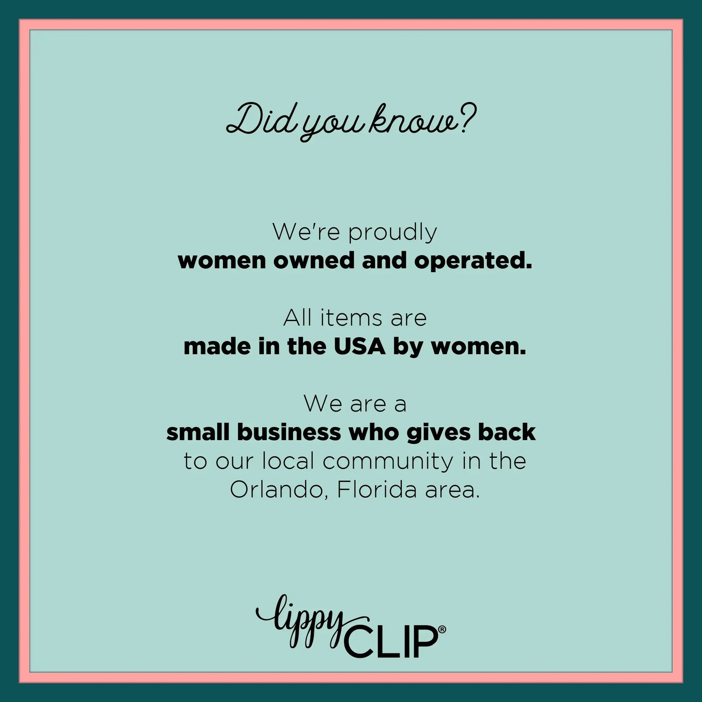 Pink Hearts on Black LippyClip® Lip Balm Holder