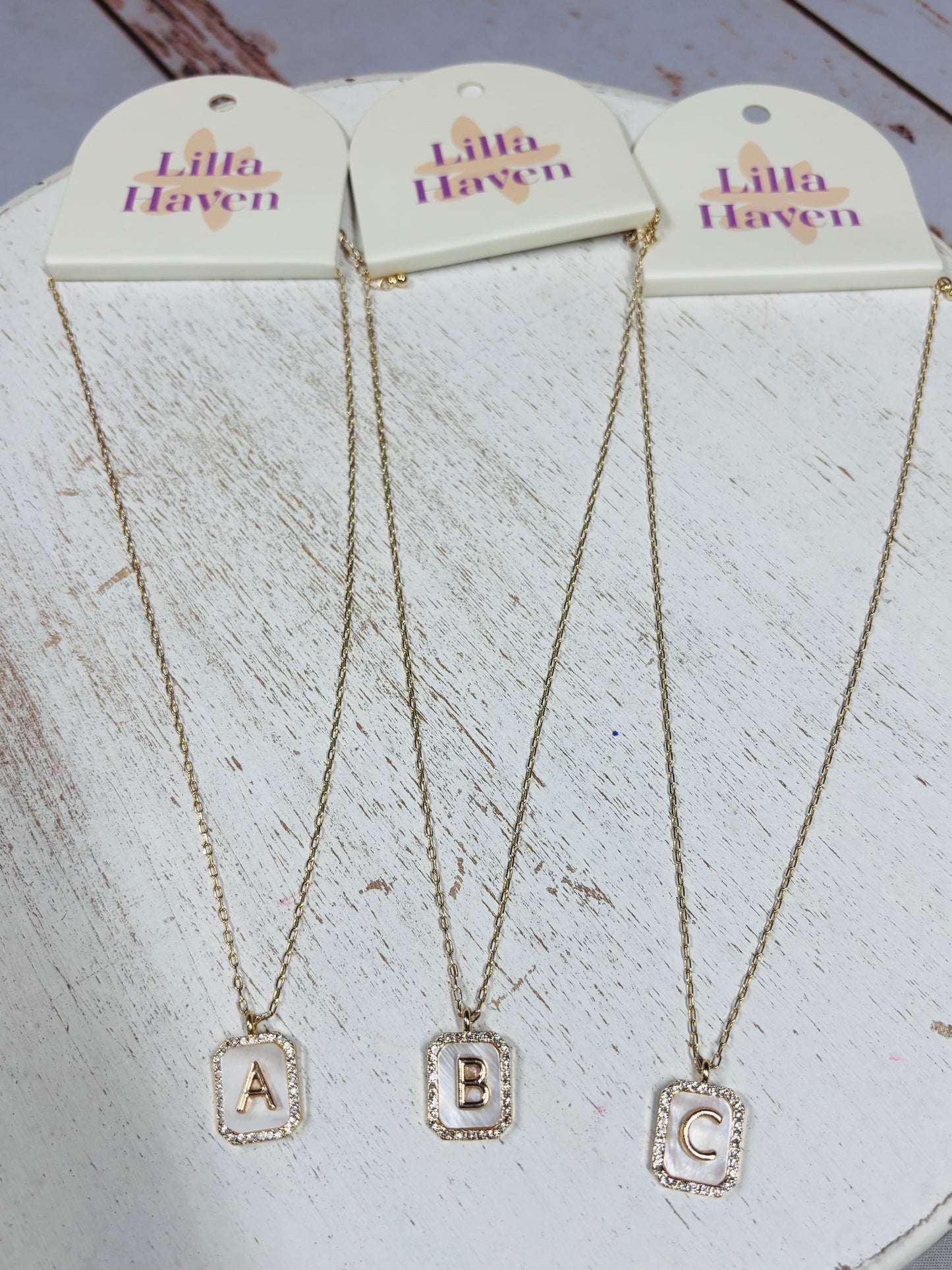 Pendant Initial Necklace