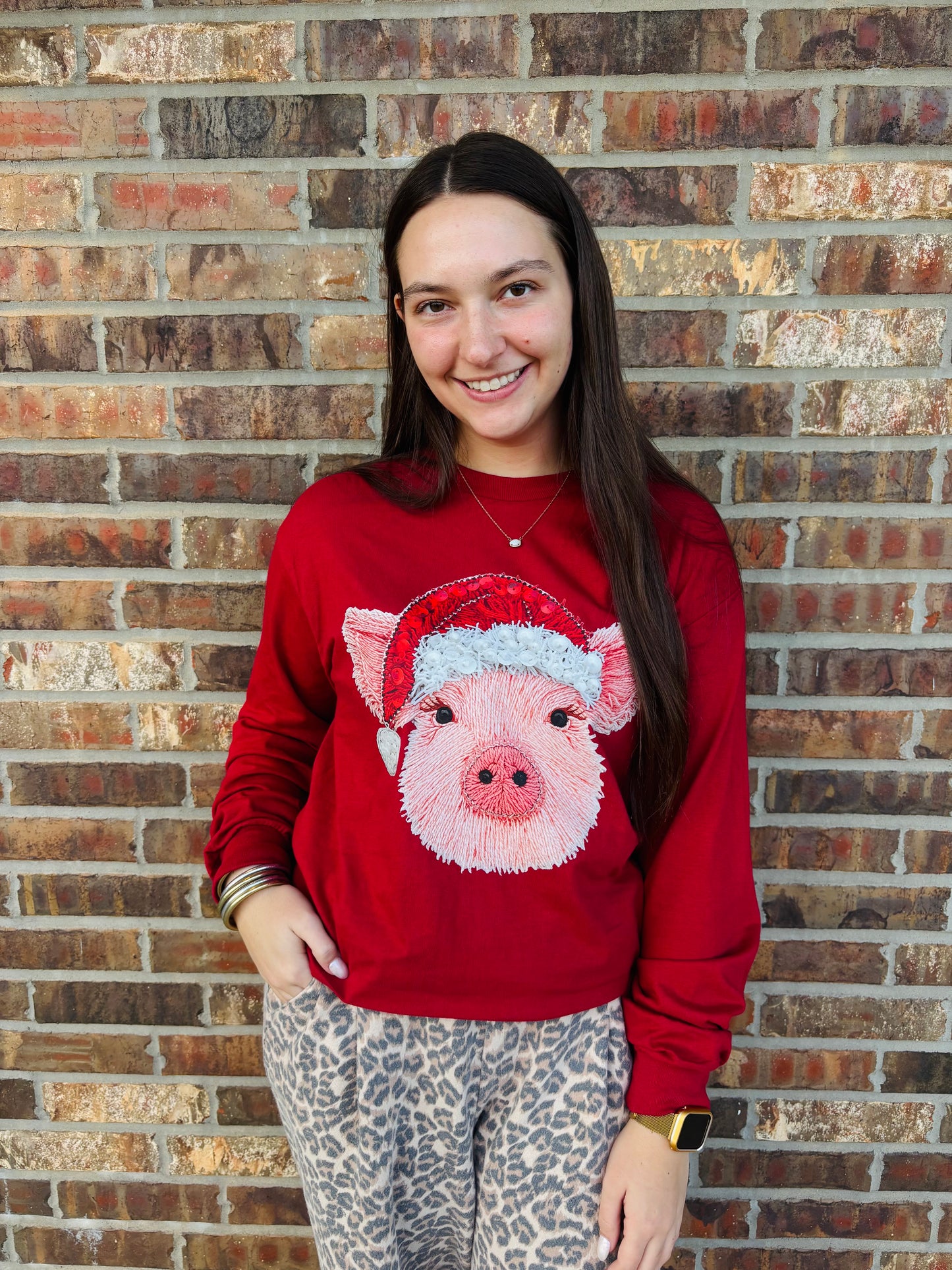 Christmas Pig Long-Sleeve