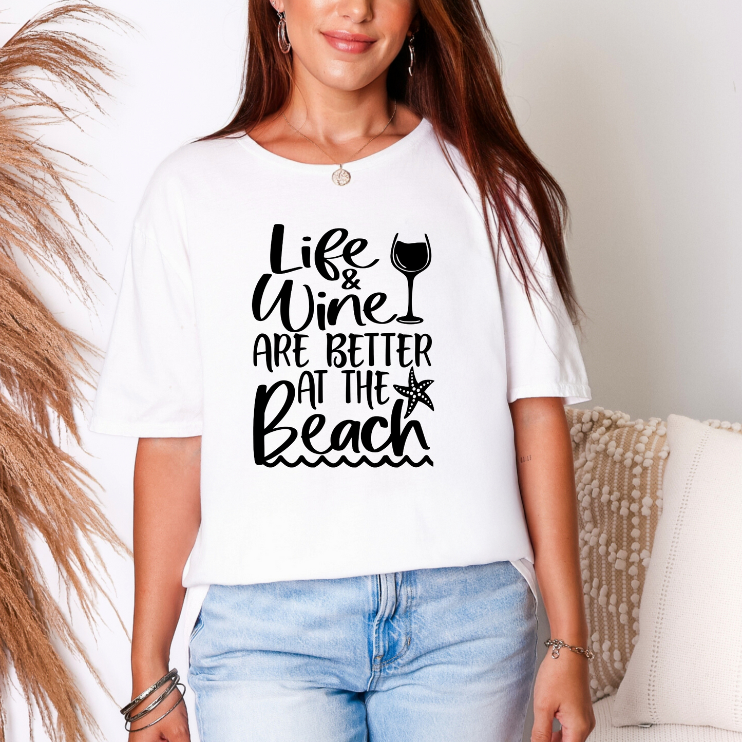 Wine On The Beach Graphic Tee