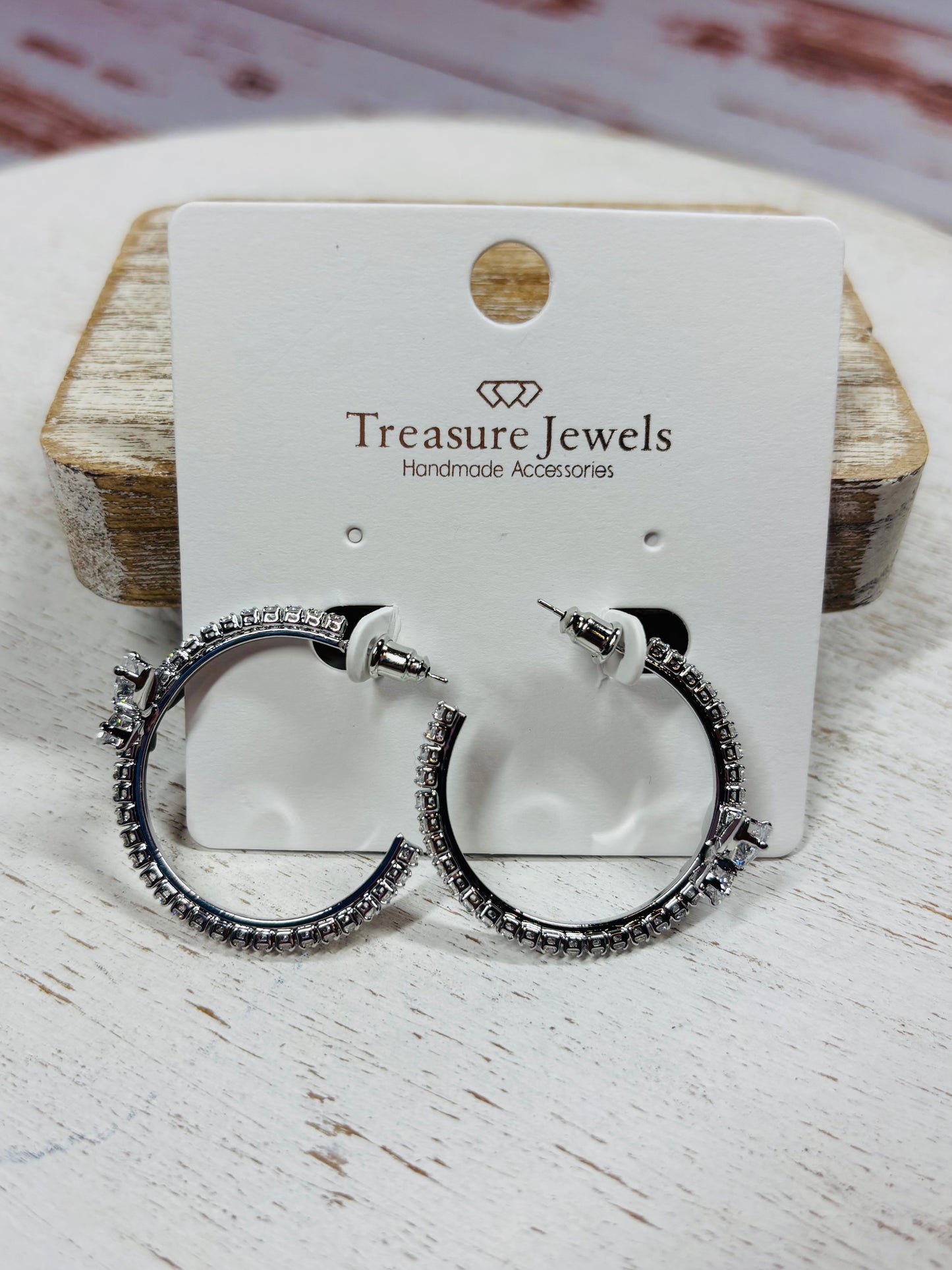 Butterfly Rhinestone Hoops