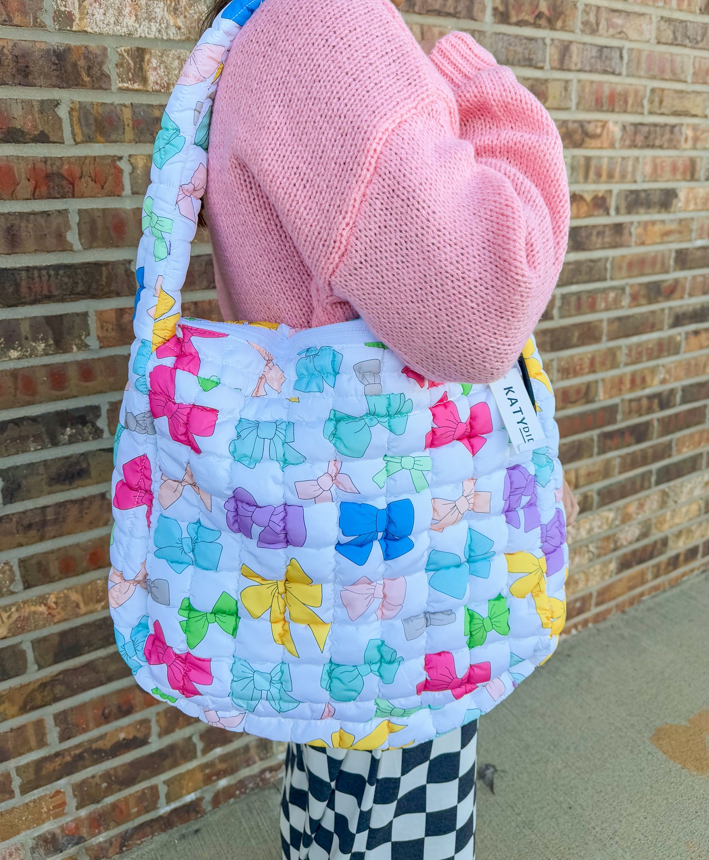 Multi Color Bow Tote Bag