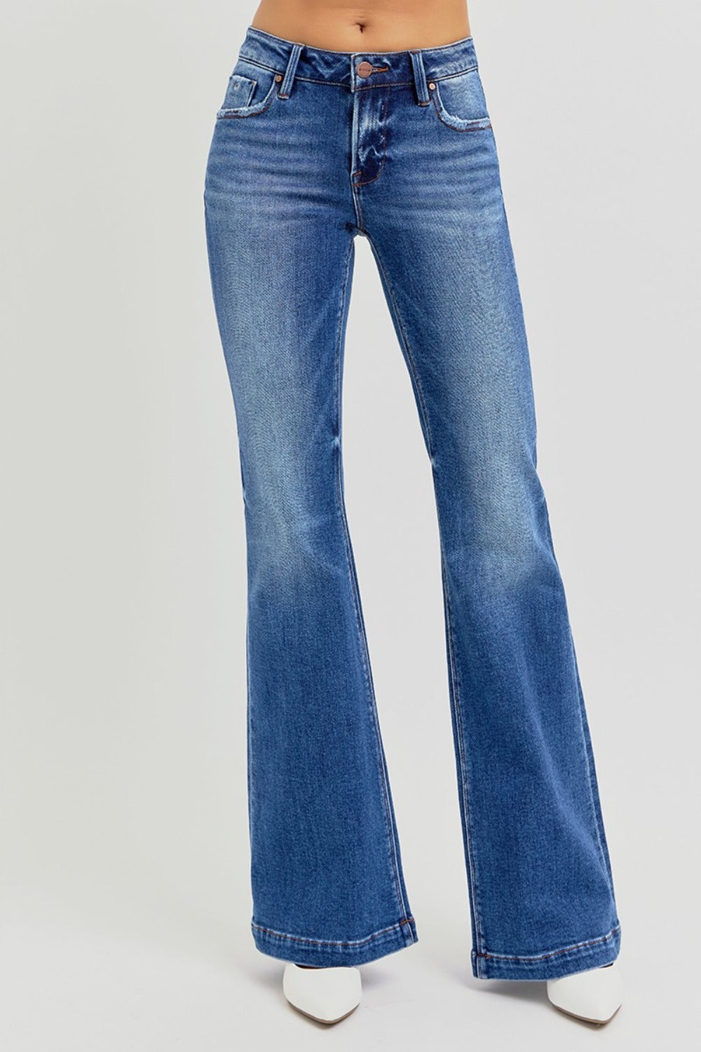 RISEN Full Size High Rise Ankle Flare Jeans