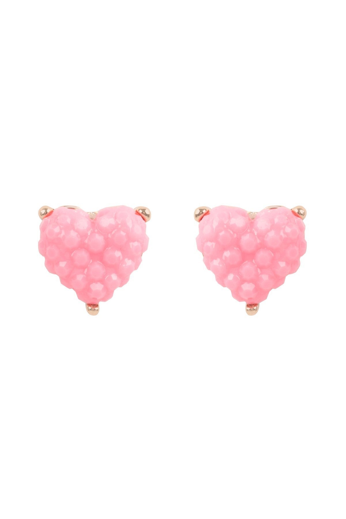 Heart Cushion Stud Earrings