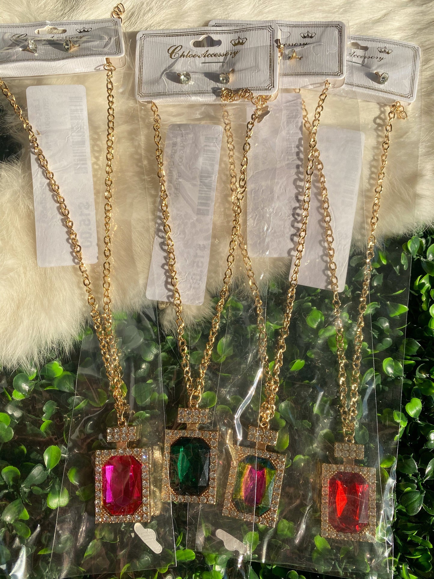 Large Square Jewel Necklace