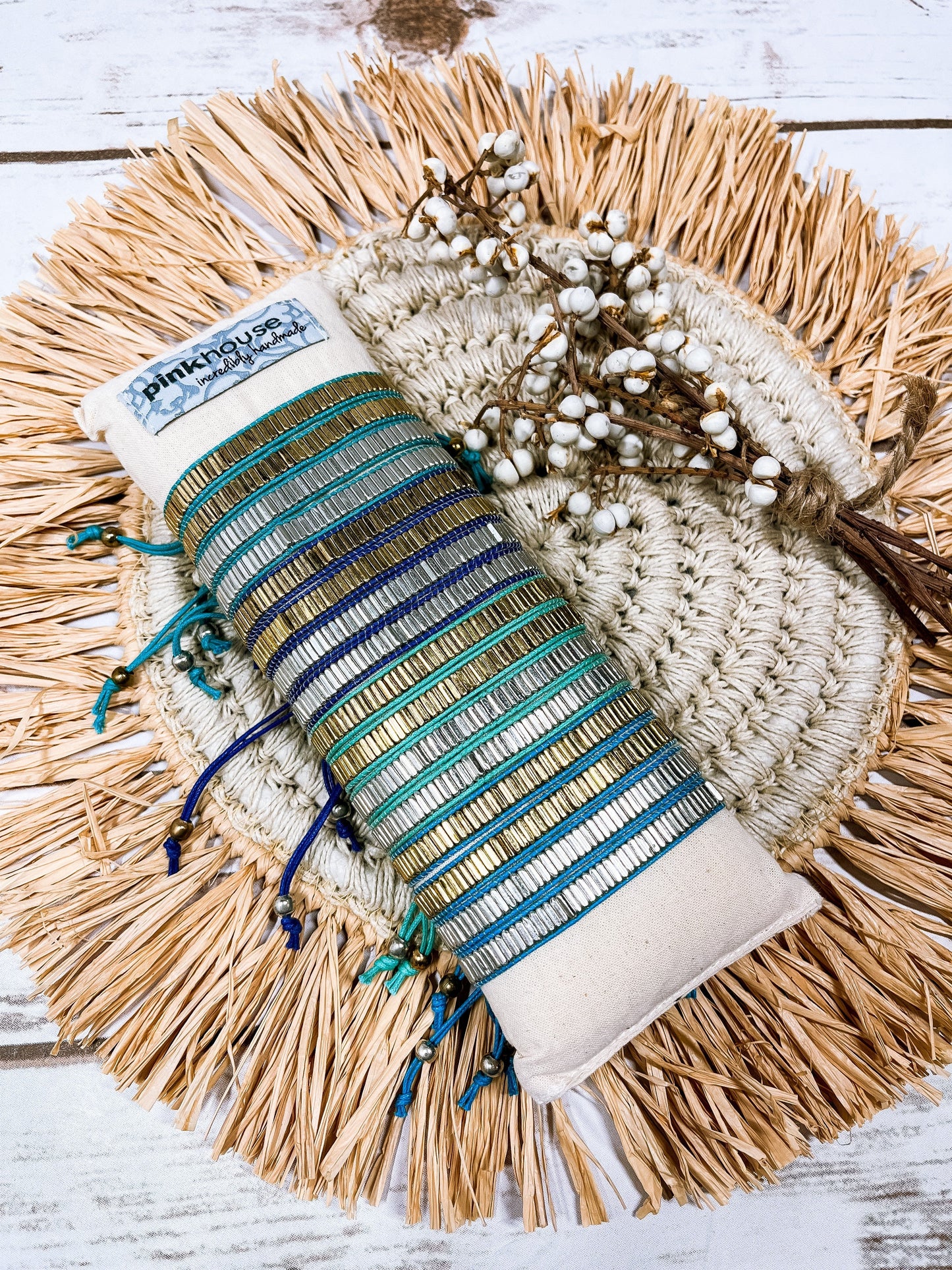 Tonal Metal Pull Bracelet