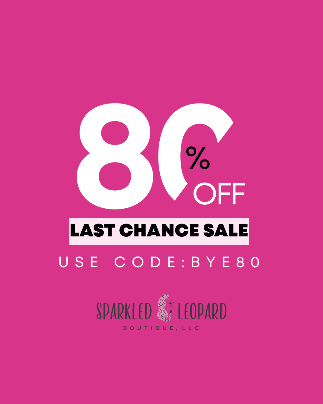 Last chance 80% OFF