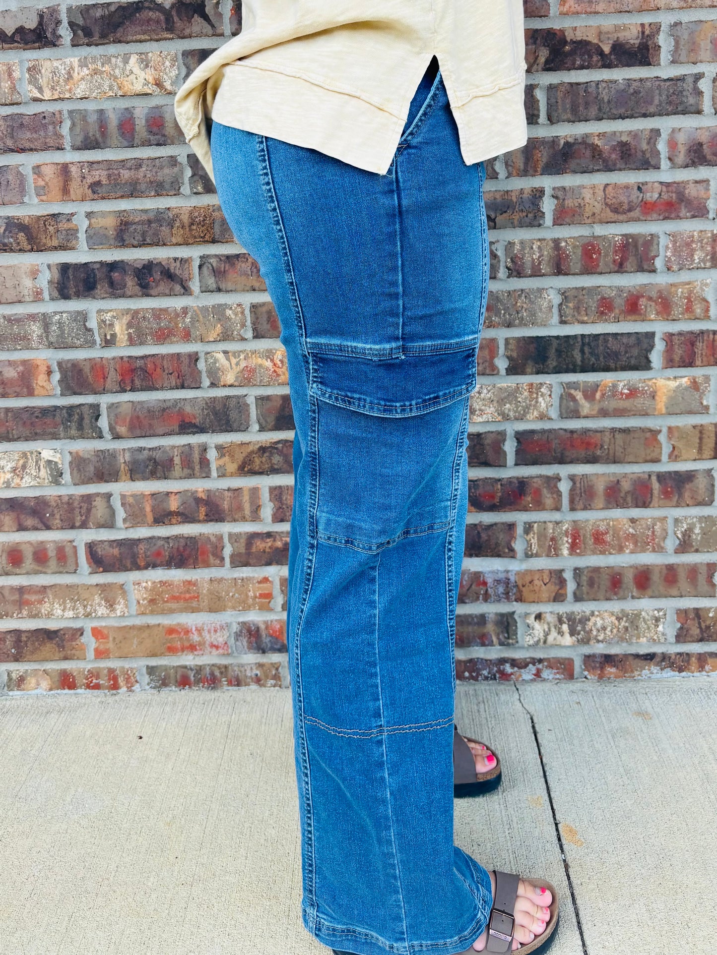 Claire High Rise Cargo Jeans