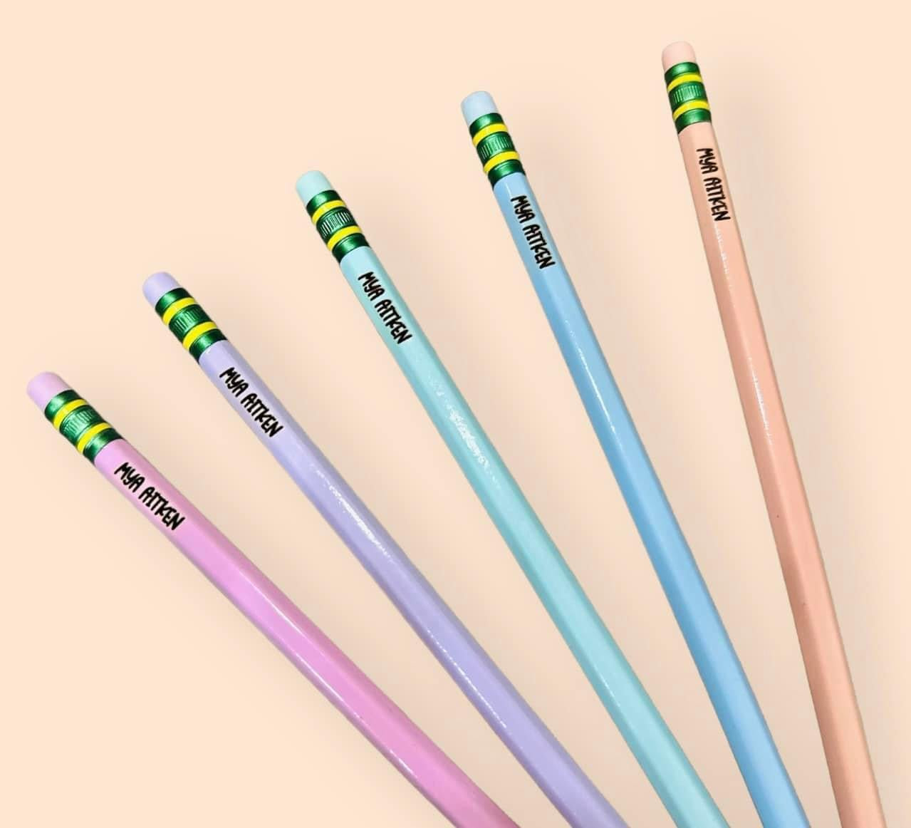 Weathered Oak Custom Pencils- 5pack