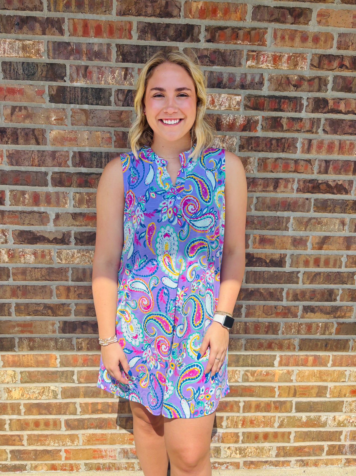 Paisley Sleeveless Dress