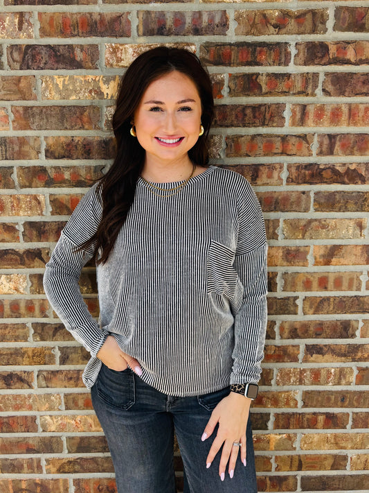 Naomi Striped Long Sleeve Top