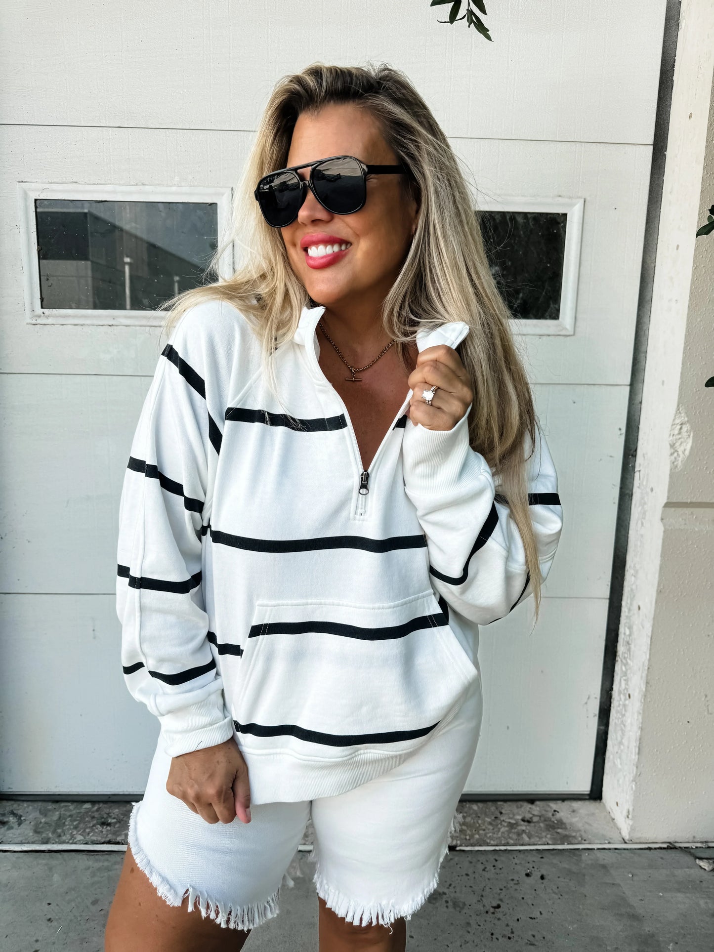 Summer Striped Easy Does It Pullover in Two Colors