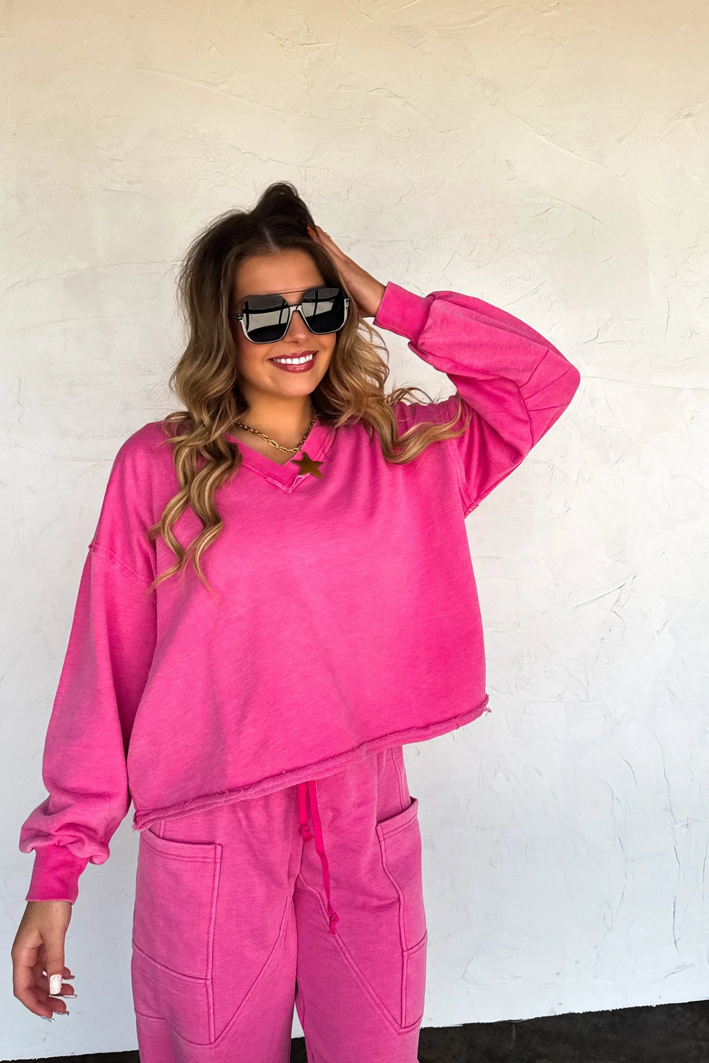 PREORDER: Faded Feels VNeck Pullover