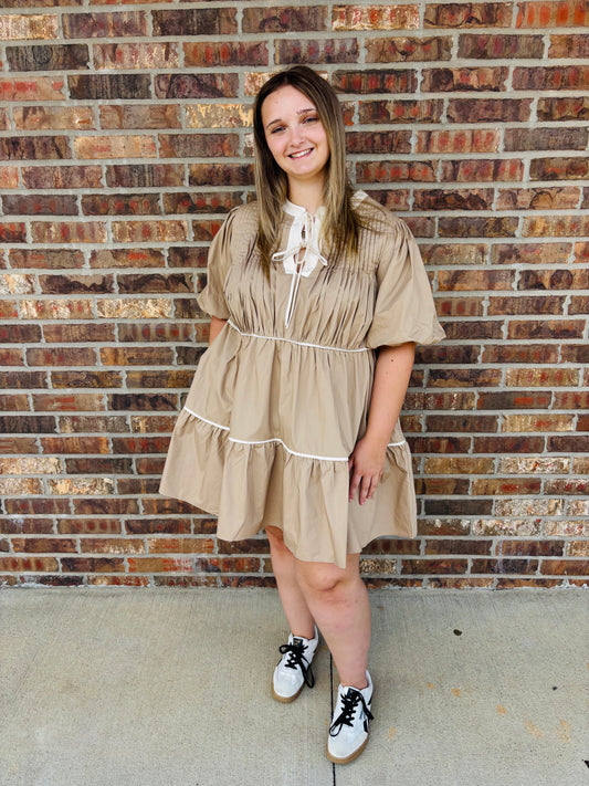 Isla Solid Tied Dress