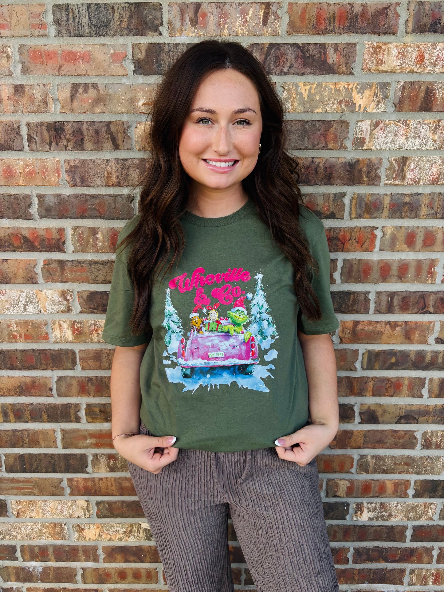 Pink Grinch Car T-Shirt