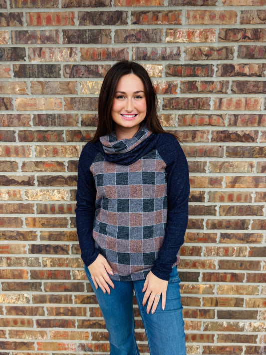 Penelope Plaid Turtleneck