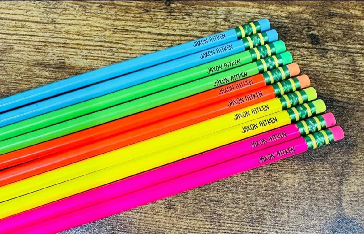 Weathered Oak Custom Pencils- 5pack