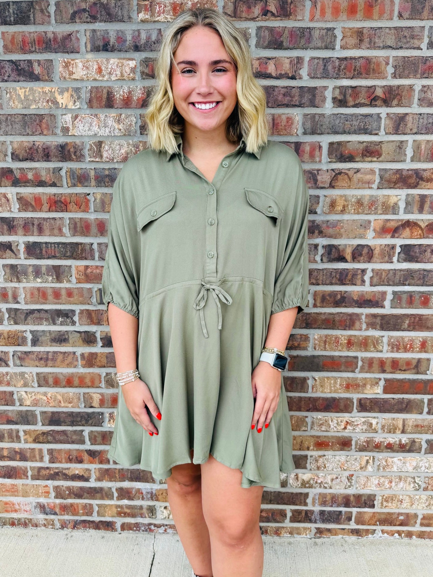 The Olive Tie Dress