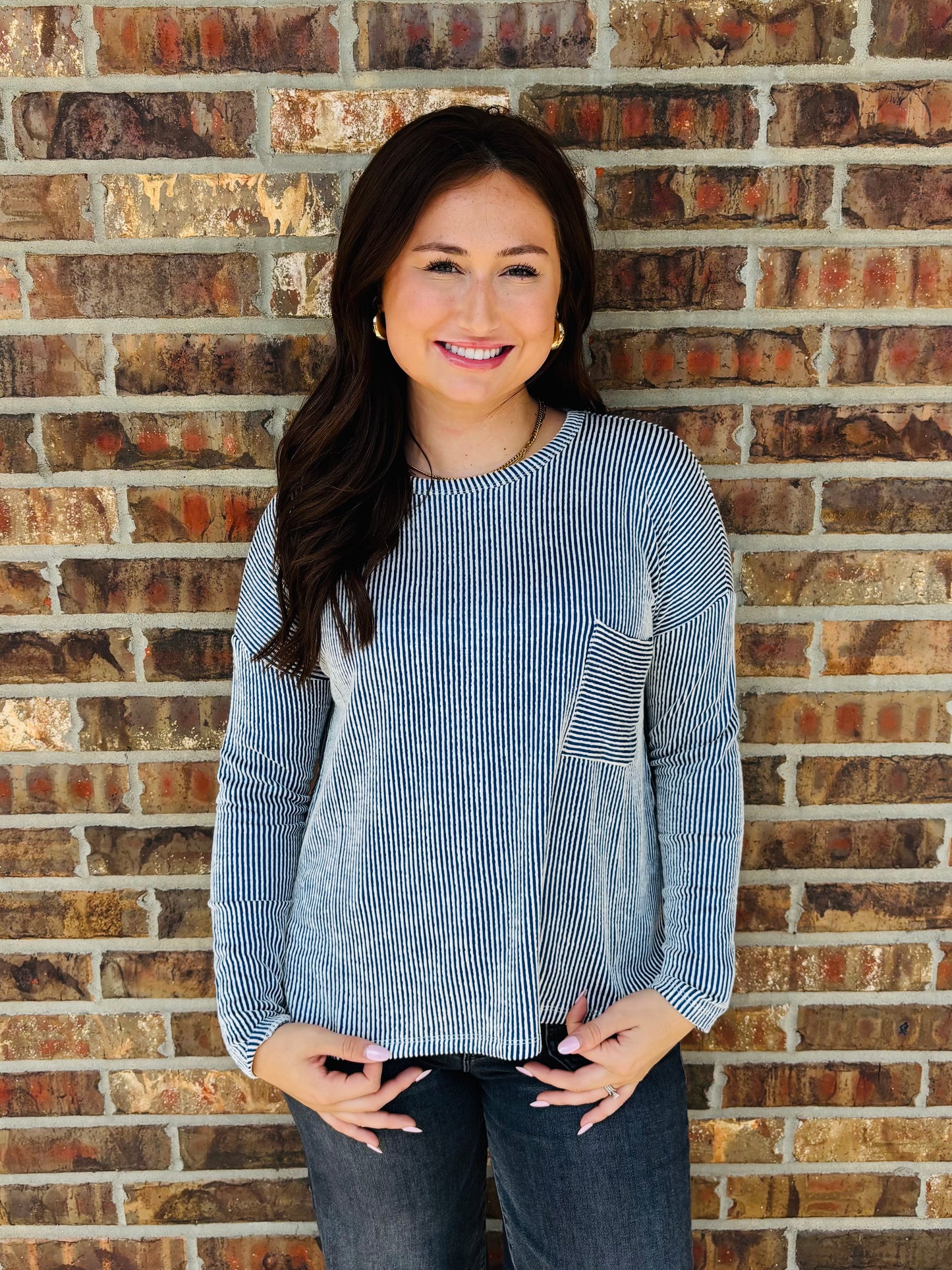 Naomi Striped Long Sleeve Top