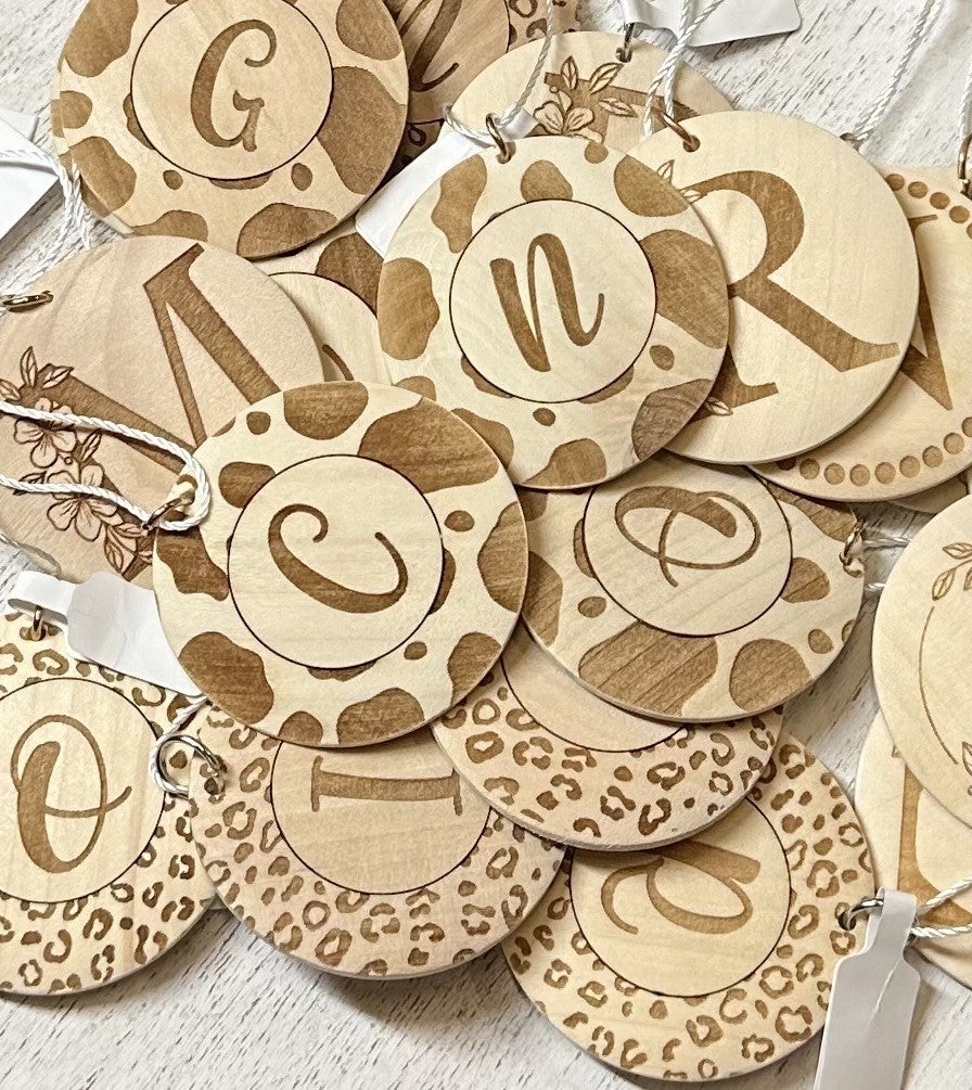 Initial Key Chain Charms