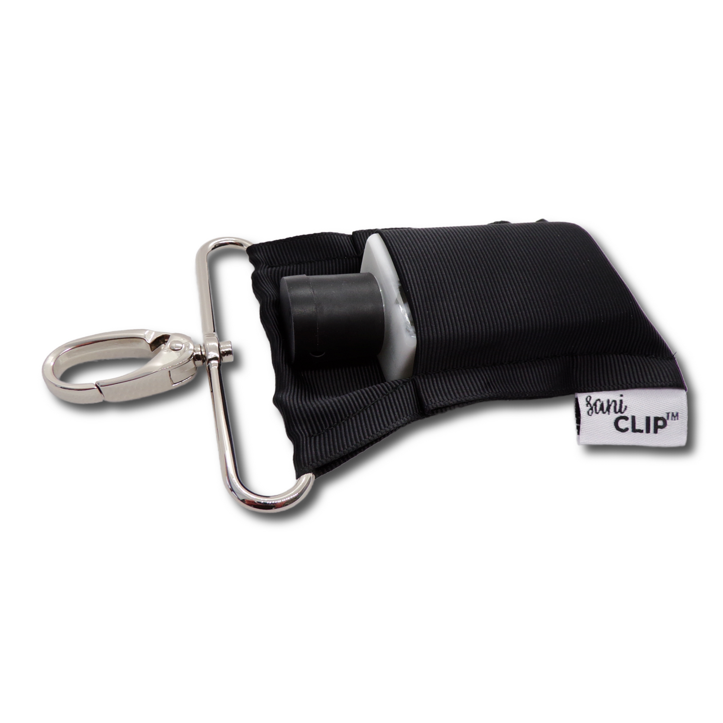 CLASSIC:  Black SaniClip Hand Sanitizer Holder - made to order
