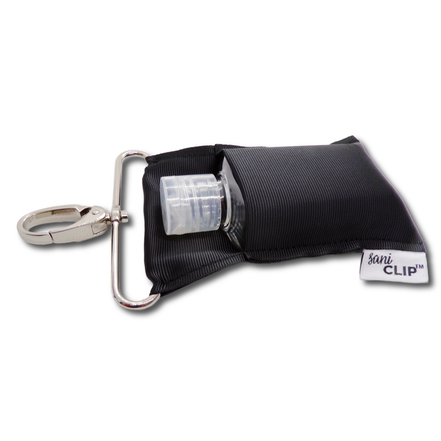 CLASSIC:  Black SaniClip Hand Sanitizer Holder - made to order