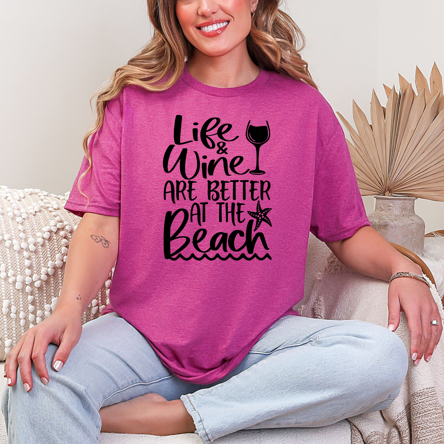 Wine On The Beach Graphic Tee
