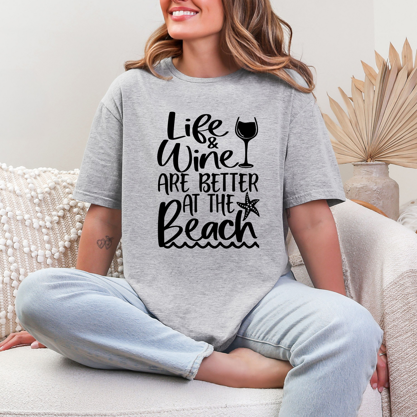Wine On The Beach Graphic Tee