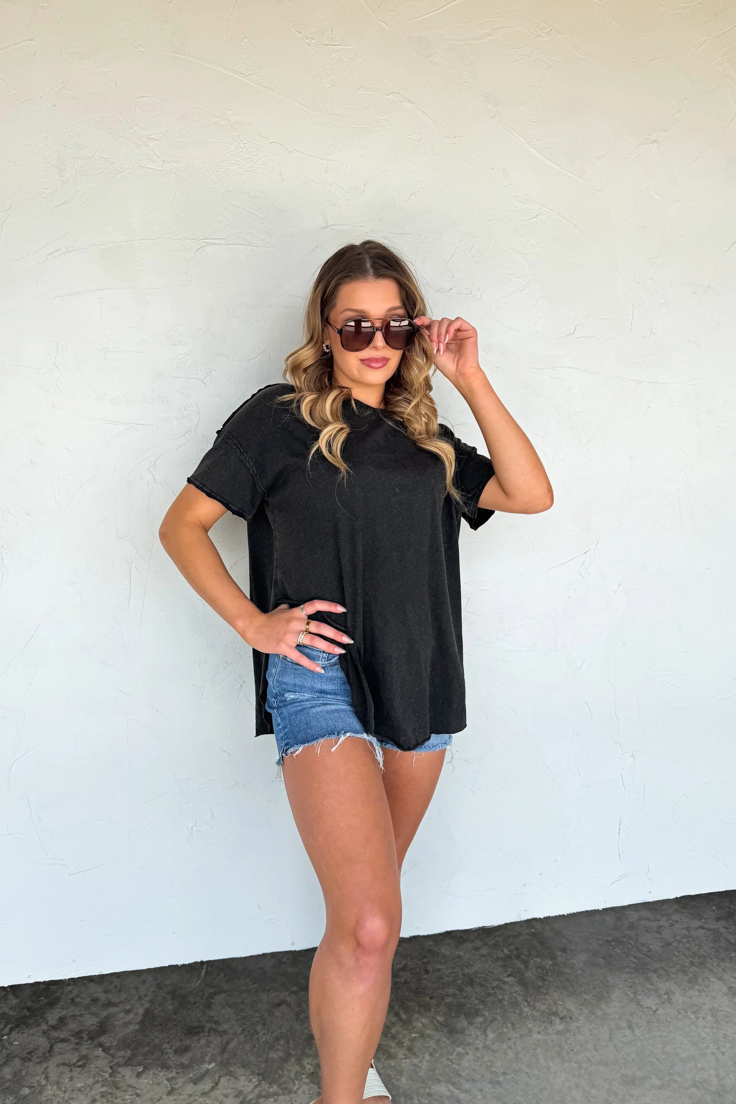 PREORDER: Joey Washed Cotton Boyfriend Tee