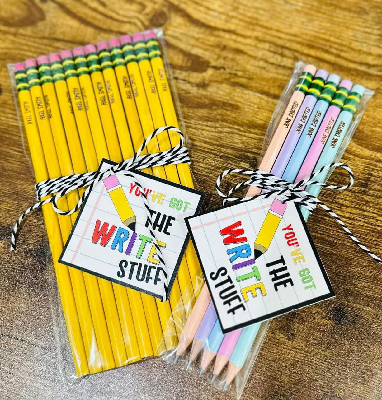 Weathered Oak Custom Pencils- 5pack