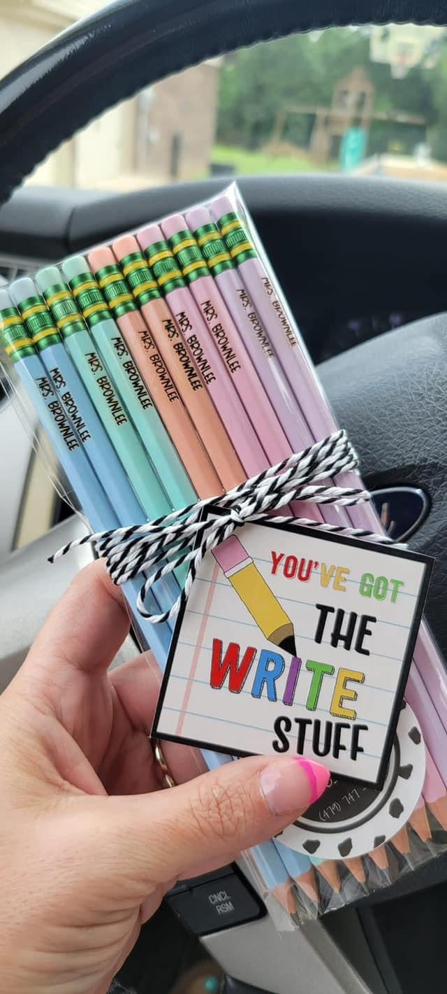 Weathered Oak Custom Pencils- 5pack