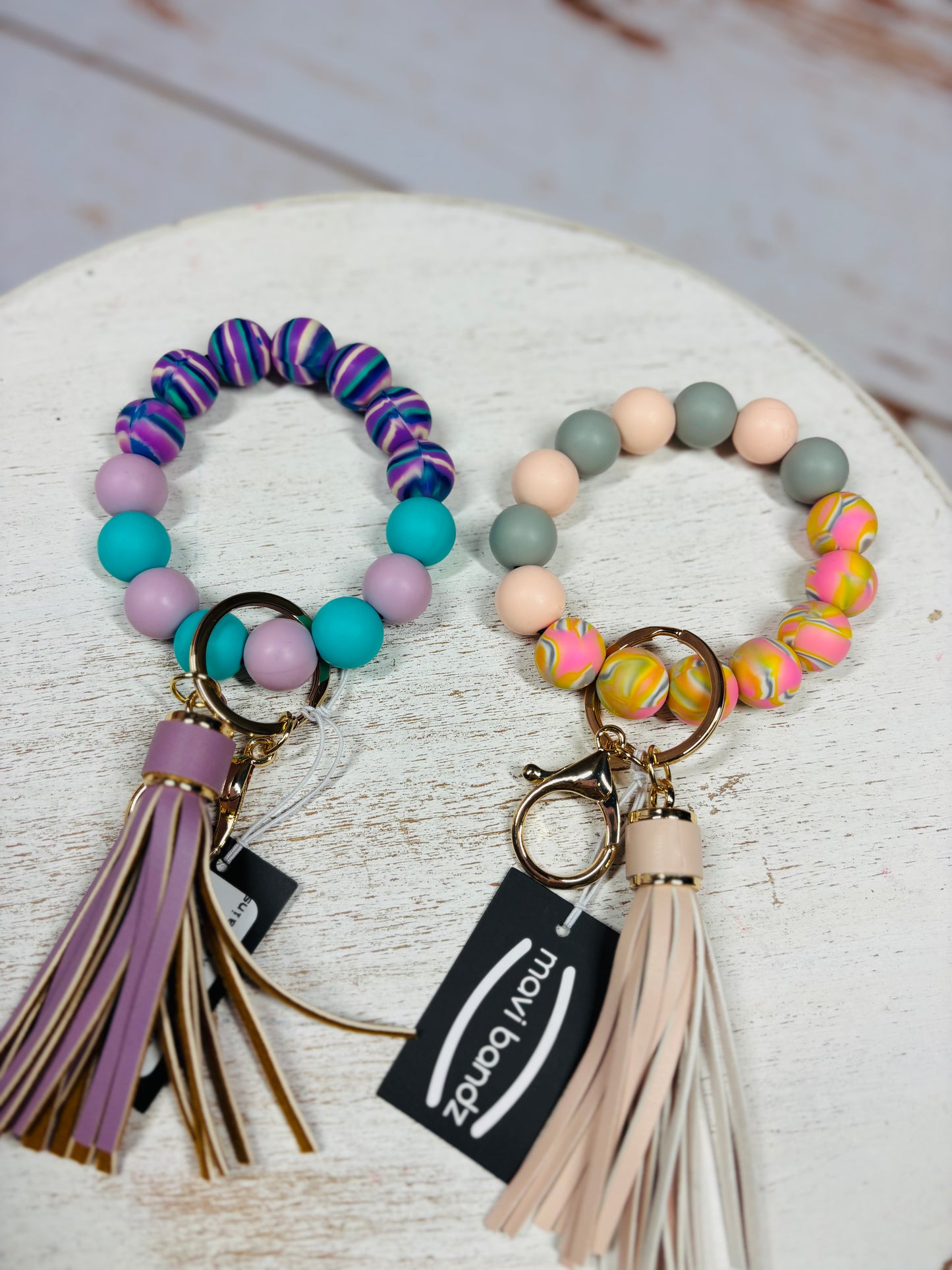 Tie Dye Silicone Keychain