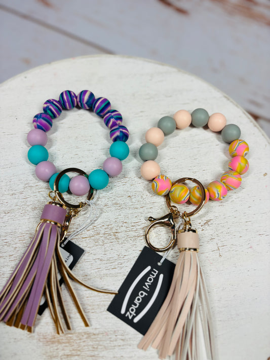 Tie Dye Silicone Keychain