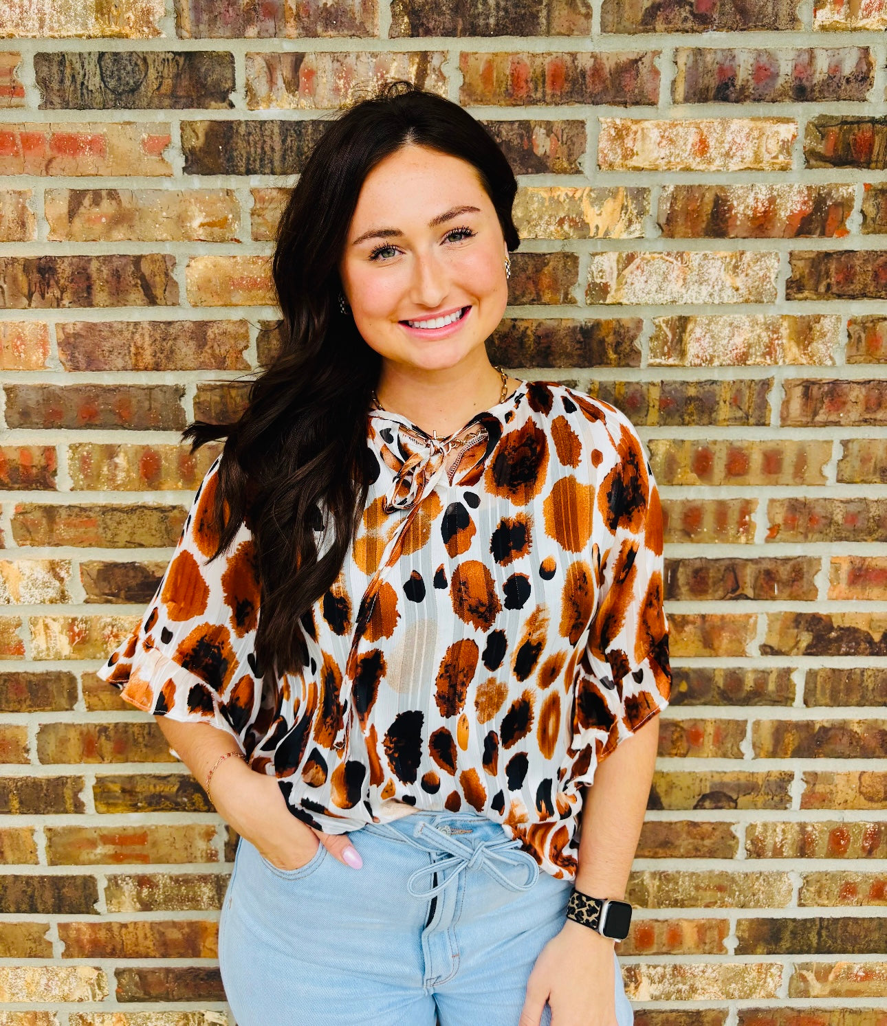 Caroline Metallic Top