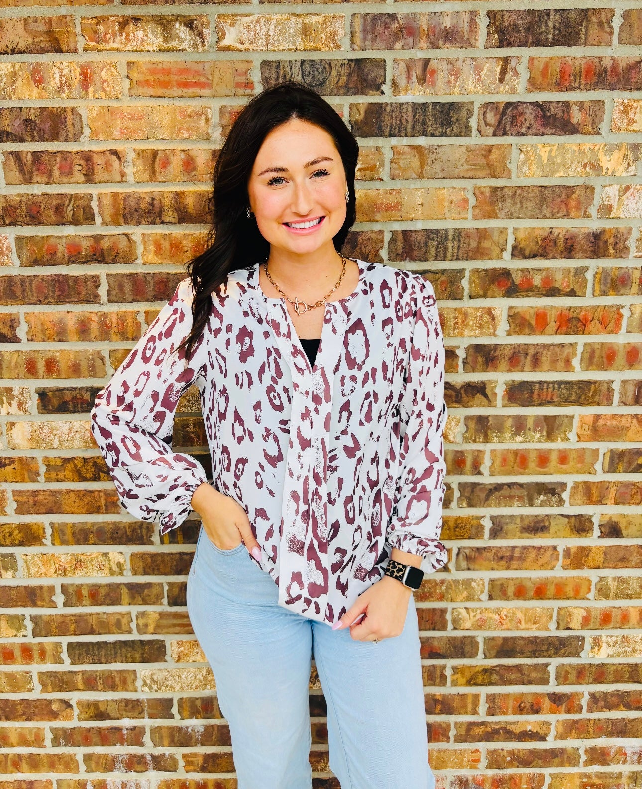 Gabriella Leopard Print Top