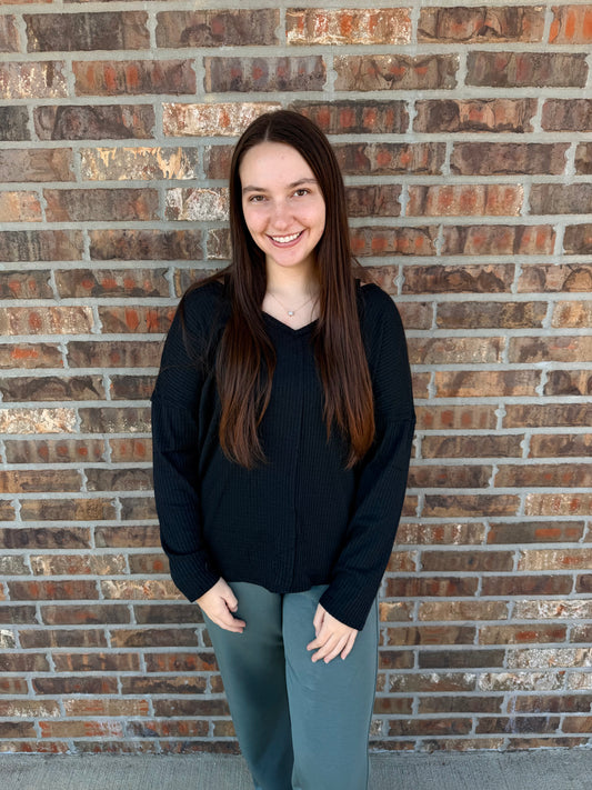 Grayson Thermal V-Neck Top