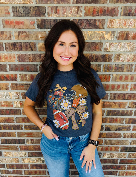 Football Szn & Bows Tee