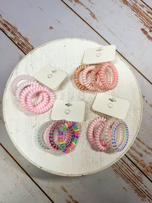 Pink Multi Pack Hair Coils