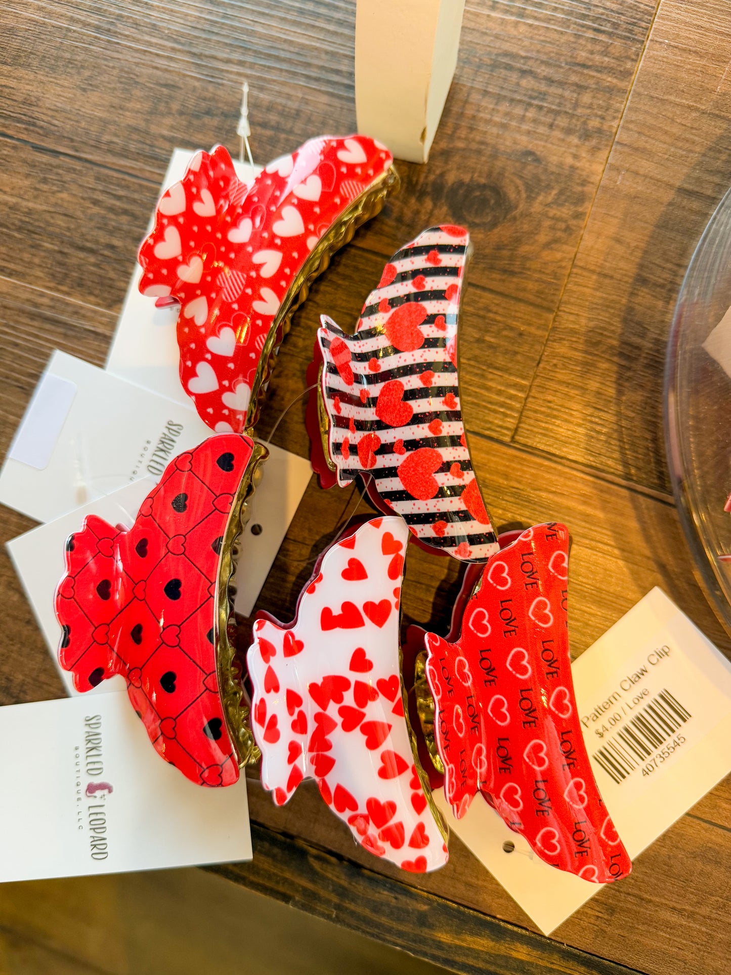 Heart Pattern Claw Clip