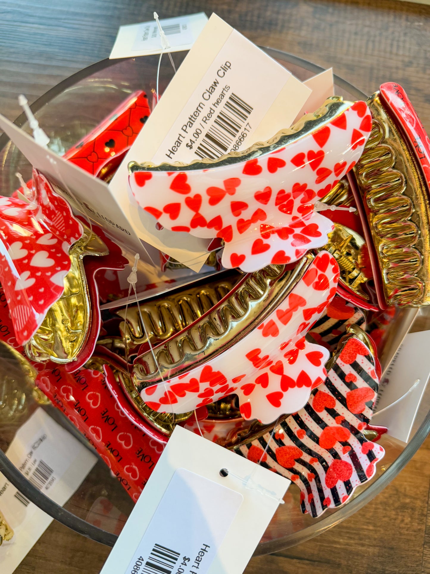 Heart Pattern Claw Clip