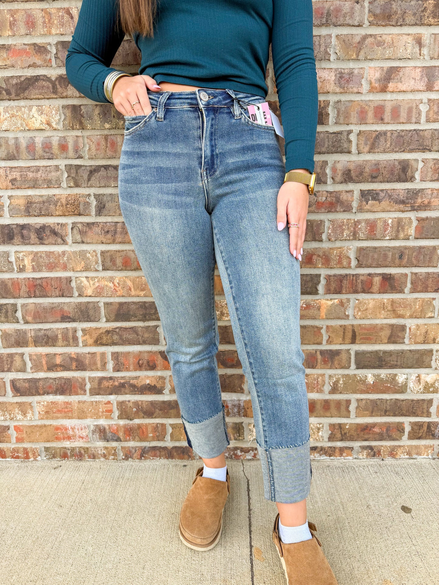 Dixie Cuffed Straight Leg Jean