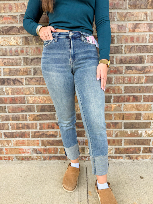 Dixie Cuffed Straight Leg Jean