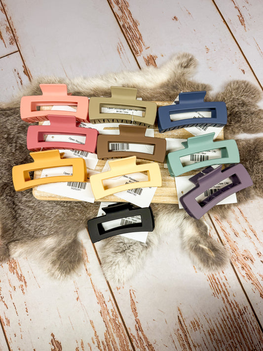 Open Rectangle Claw Clip