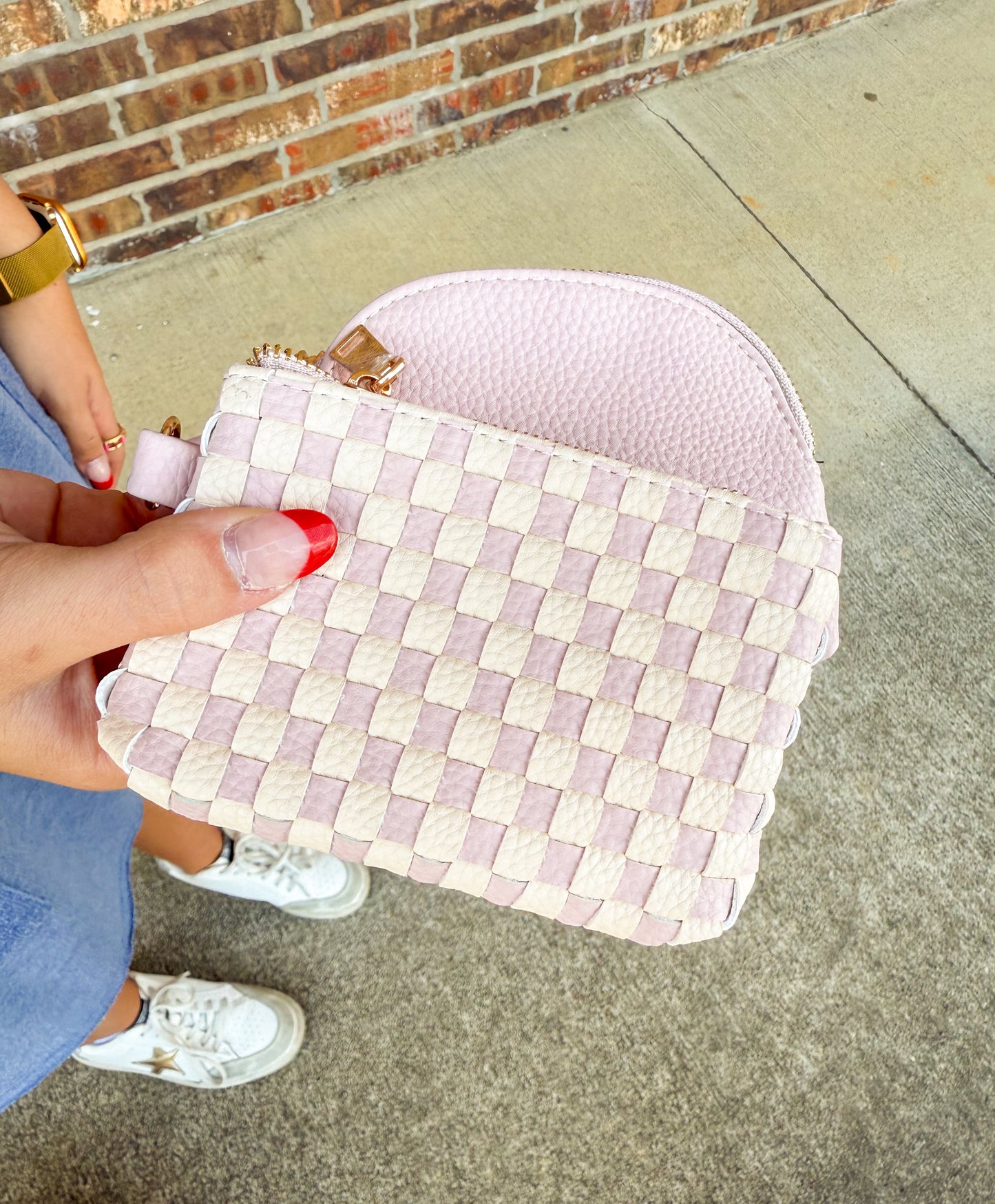 Woven Dual Pouch Wristlet