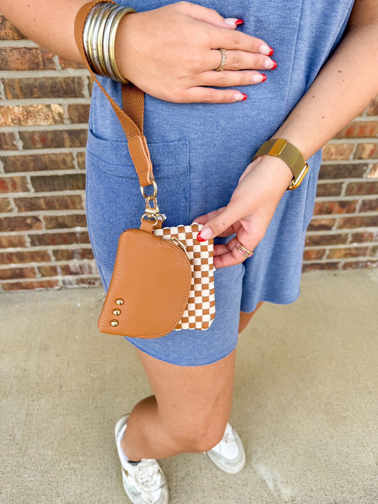 Woven Dual Pouch Wristlet