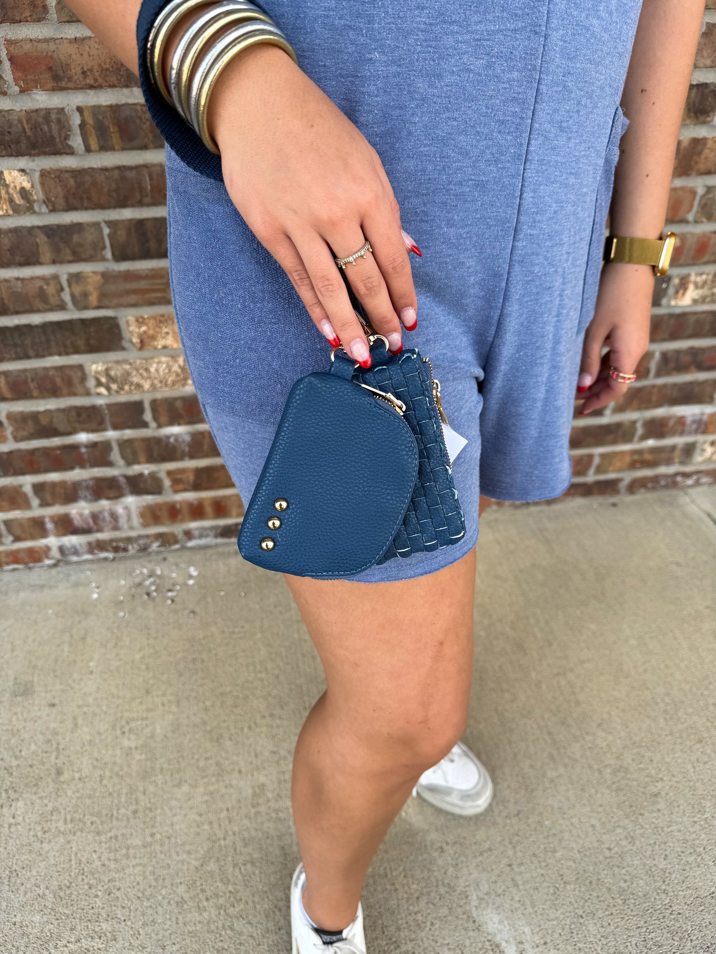 Woven Dual Pouch Wristlet