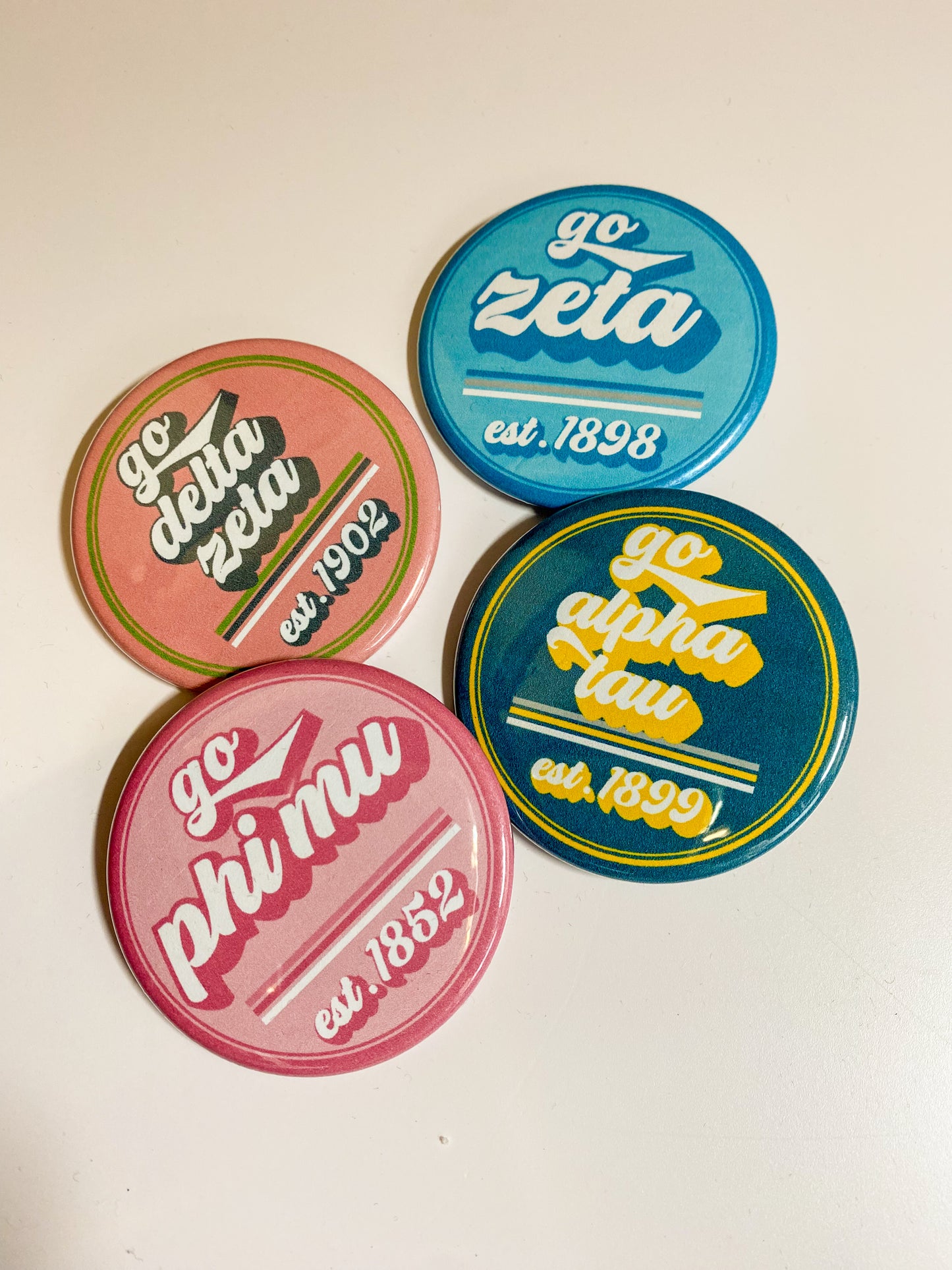 Sorority buttons
